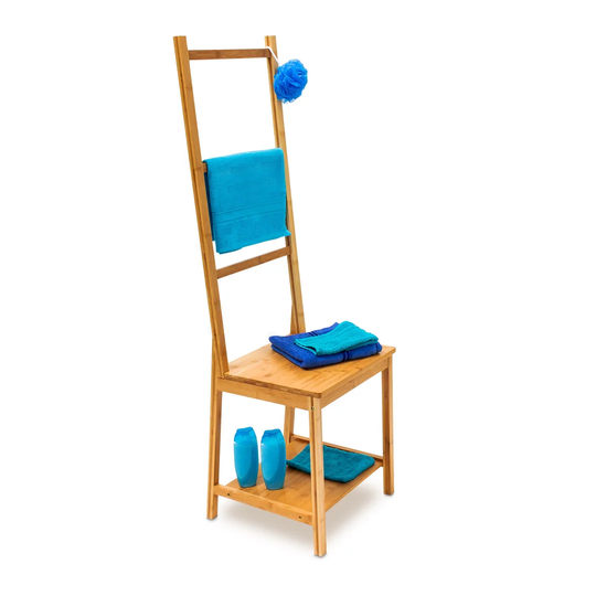 Steph Freestanding Bamboo Towel Rack Chair
