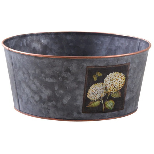 Hortensia Patinated Metal Bucket