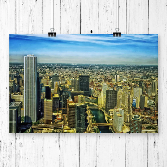 'Illinois Chicago Skyline USA' Photographic Print