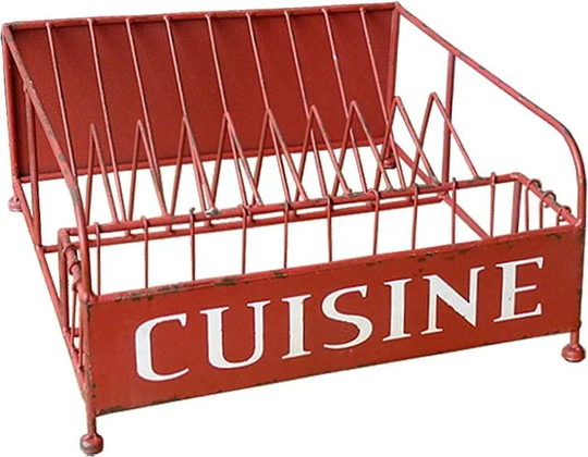 Kristine Vintage Red Dish Rack