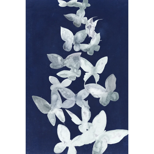 Indigo Butterfly Falls I by Grace Popp - Wrapped Canvas Painting