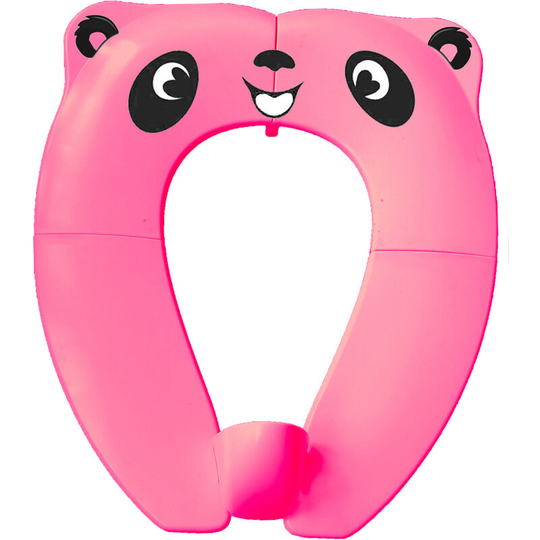 Portable Potty Seat with Splash Guard for Toddler (Pink) Foldable Travel Potty Seat with Carry Bag, Non-Slip Pads Toilet Training Seat Covers for