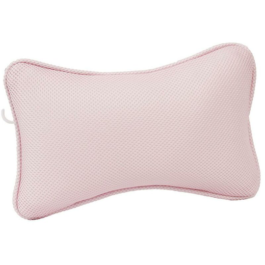 Spa Pillow Neck 3D Mesh Bathtub Pillow Non-Slip Cushion Bathtub Spa Pillow (Pink)
