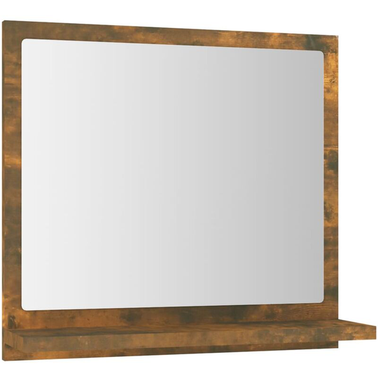 Bathroom Mirror Smoked Oak 40x10.5x37 cm Engineered Wood vidaXL - Brown