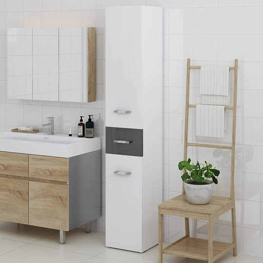 Ernestino 31Cm W x 180Cm H x 30Cm D Tall Bathroom Cabinet
