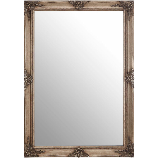 Rectangular Wall Mirror/ Classic Mirrors For Bathroom / Bedroom / Garden Walls Fancy Wall Mounted Mirrors For Hallway With Shiny Gold Finish 104 x 5