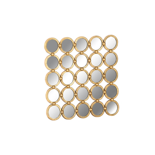 Reyne Metal Framed Wall Mounted Accent Mirror in Gold