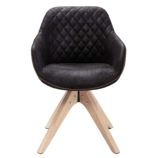 Leslie Swivel Leather Armchair