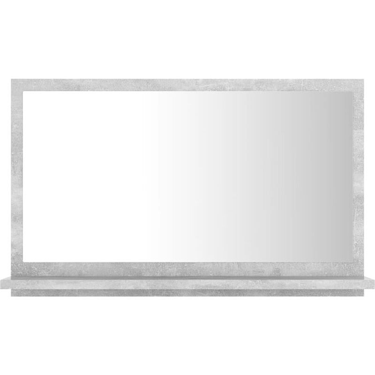 Bathroom Mirror Concrete Grey 60x10.5x37 cm Engineered Wood Vidaxl Grey
