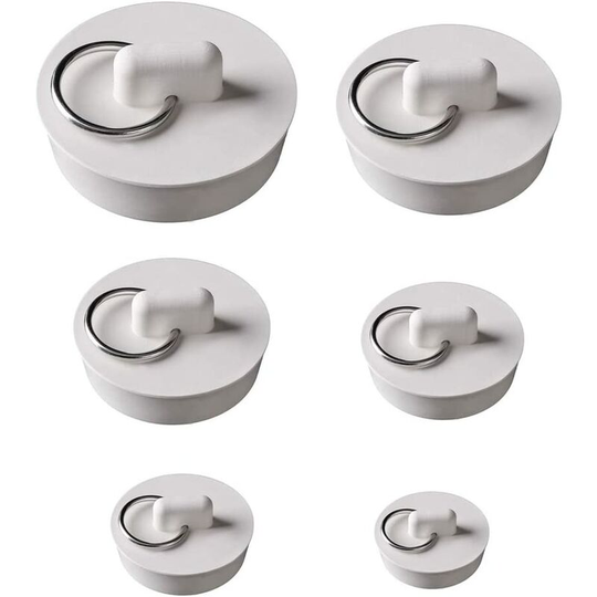 Perlerare - Rubber Sink Stopper Drain for Silicone Kitchen Sink Bath Tub Sink Stopper Bathroom 6 Sizes 6 Pieces