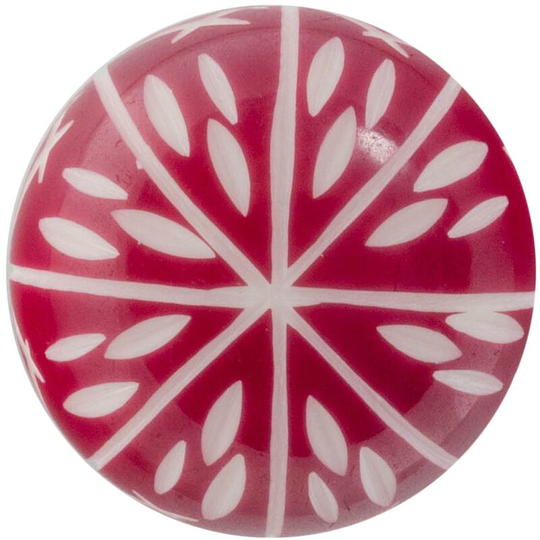 Resin Cabinet Knob - Dark Red - Nicola Spring