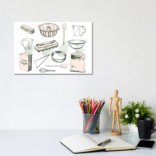 Baking Ingredients - Print on Canvas