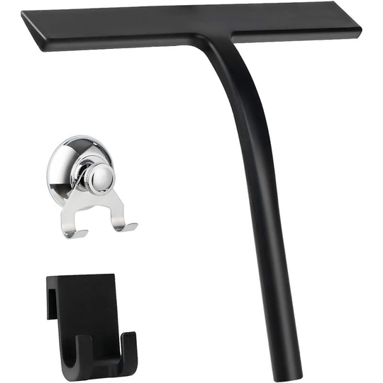 Shower Squeegee Sipcone Window Squeegee with Stainless Steel Core, Shower Squeegee Handy Hangers for Cleaning Shower Tiles-Bathroom-Mirror-Glass