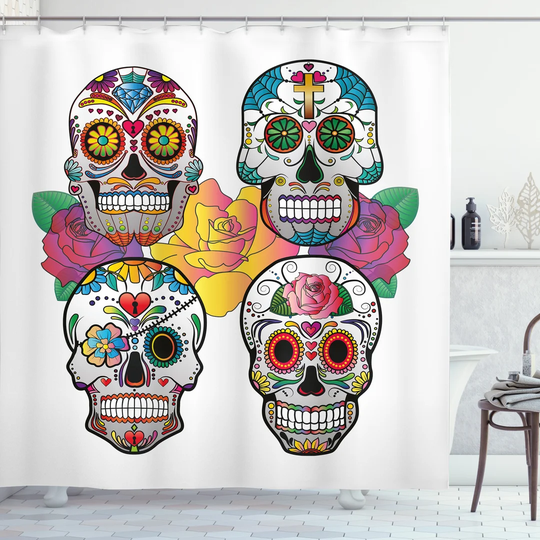 Bata Polyester Shower Curtain Set