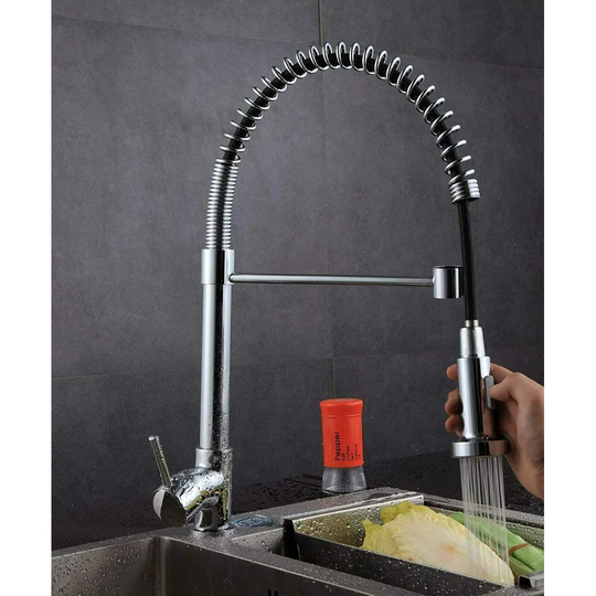 Modern Kitchen Mixer Tap Pull-Out Hose Spray Chrome Basin Sink Faucet Taps