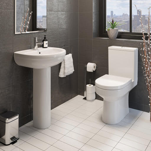 Tivoli Rimless Toilet & Basin Cloakroom Suite