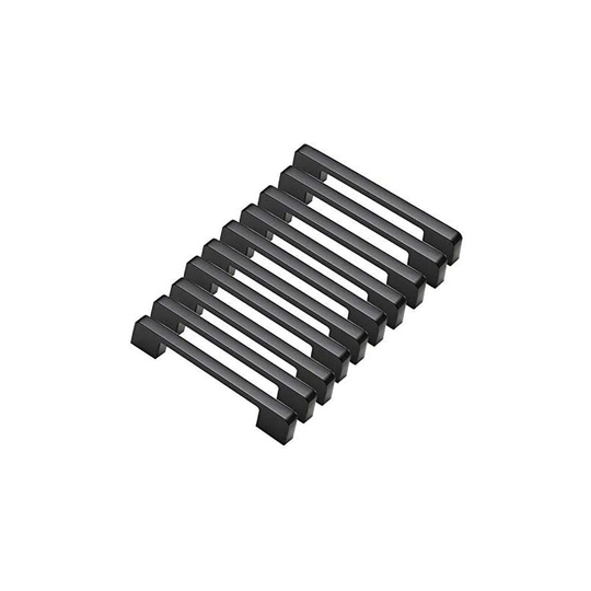 10pcs Door Handles Black Zinc Alloy Handles T Bar Stick Kitchen Cabinet Hole Pitch 160mm SOEKAVIA