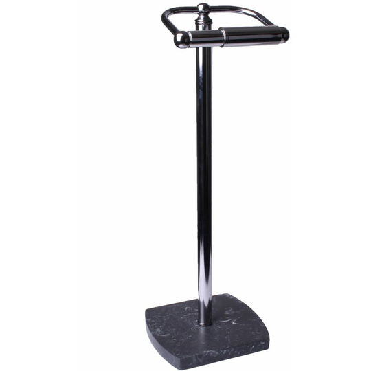 Octavia Freestanding Toilet Roll Holder/Dispenser, Grey Marble - Grey Marble