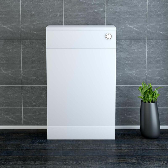 NRG - 500mm Calm White Toilet Cabinet Back To Wall wc Unit Bathroom Furniture