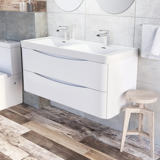 1200mm Wall Mounted Standard Double Vanity