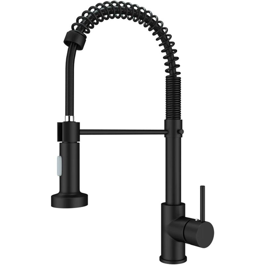 Black Kitchen Faucet Single Handle Kitchen Sink Mixer Tap with Sprayer Commercial Solid Brass Single Hole Rotating Sprayer Hot and Cold Mixer Tap uk