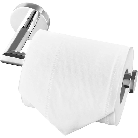 Polished Steel Toilet Paper Holder, Wall Mounted Toilet Paper Holder for Bathroom, 304 Stainless Steel, WC Toilet Paper Holder (Polished Steel)