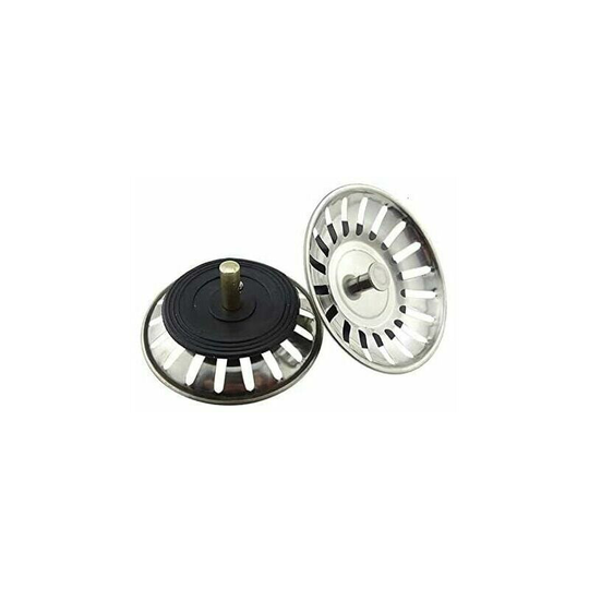 2PCS Universal Basket Strainer 8cm Stainless Steel Kitchen Sink Strainer Double Layer Sink Stopper Sink Drainer for Kitchen and Bathroom