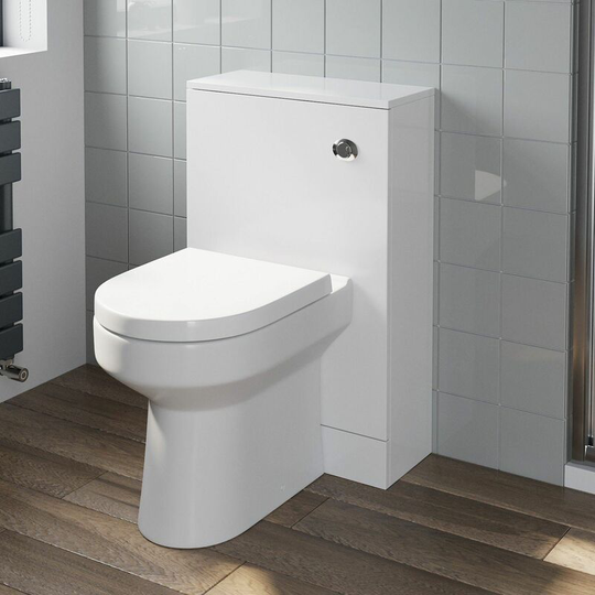Modern Tivoli Toilet Soft Close Seat Back To Wall Cistern Furniture Unit White - White