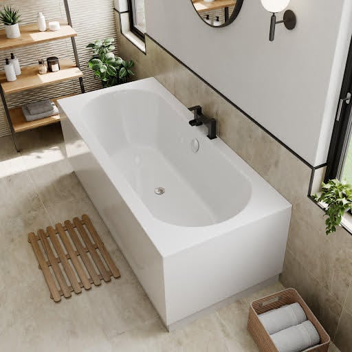 Ceramica Double Ended Curved Bath - 1700x700mm