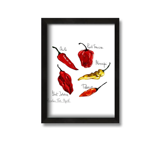 Choose Your Chili - Picture Frame Graphic Art on Canvas
