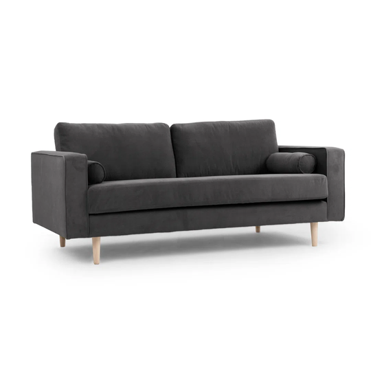 Rouillard 195Cm Velvet Recessed Arm Sofa