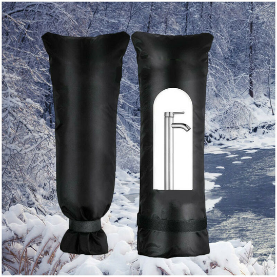 Perlerare - large outdoor frost protection faucet, frost protection faucet, waterproof, thermal thickening faucet cover in the garden (black, 20 *