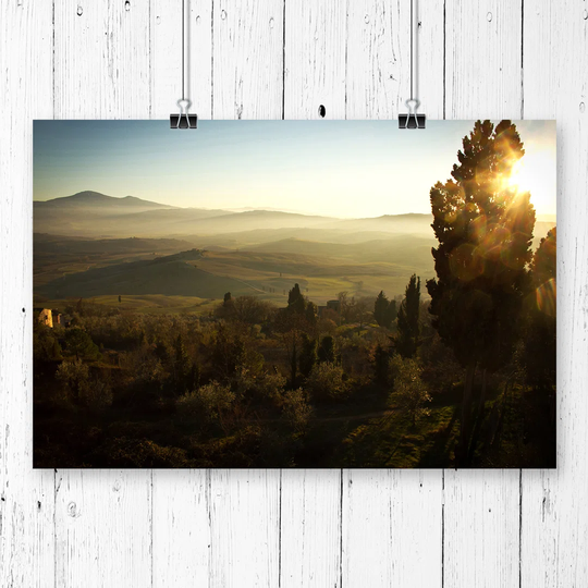 'Landscape Tuscany Mountain & Forest' Photographic Print
