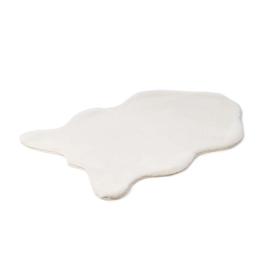Gandhi No Pattern And Not Solid Colour Tufted White Area Rug