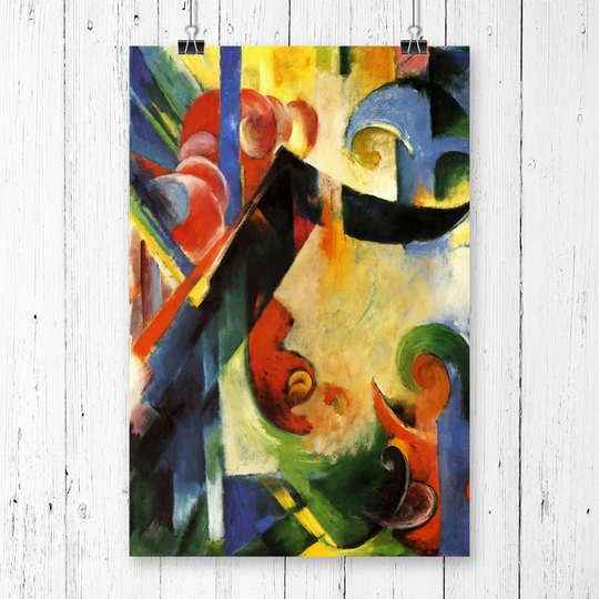 'Broken Forms' by Franz Marc Printing Print