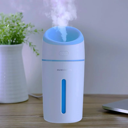 Perlerare - 320ml usb Ultrasonic Air Humidifier Mini Humidifier with 2 Adjustable Mist Mode, Auto Shut-off and Colorful Night Light for Auto Home
