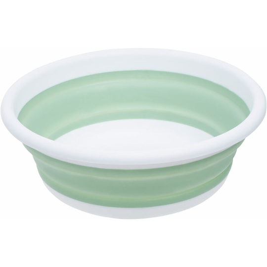Green White Collapsible Dish Rack / Cutlery Drainer Round Portable Compact Convenient for Everyday Use w38 x d38 x h14cm - Premier Housewares