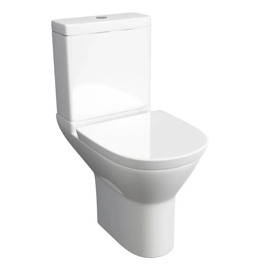 K-Vit Project Round Close Coupled Toilet with Corner Cistern and Soft Close Seat