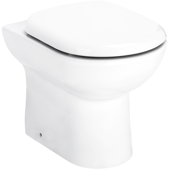 Donington d Shape Back To Wall Toilet Pan with Soft Close Toilet Seat
