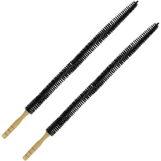 Perlerare - 2 Pack Radiator Brush Radiator Cleaning Brush 75cm Long and Flexible with Wooden Handle Suitable for Radiator and Tumble Dryer