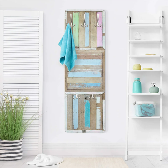 Hallock 5 - Hook Wall Mounted Coat Rack in Multicolour