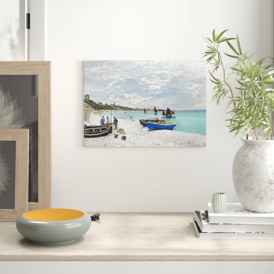 'The Beach at Sainte-Adresse -1' by Claude Monet Printing Print