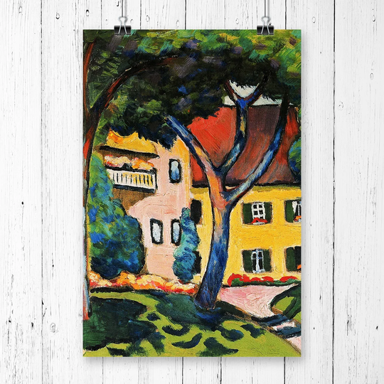 'House in Tagersee' by August Macke Printing Print