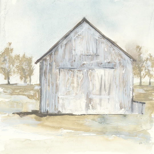 White Barn I by Chris Paschke - Wrapped Canvas Painting Print