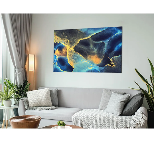 The Flow of the Universe Glitter - Unframed Painting on Metal