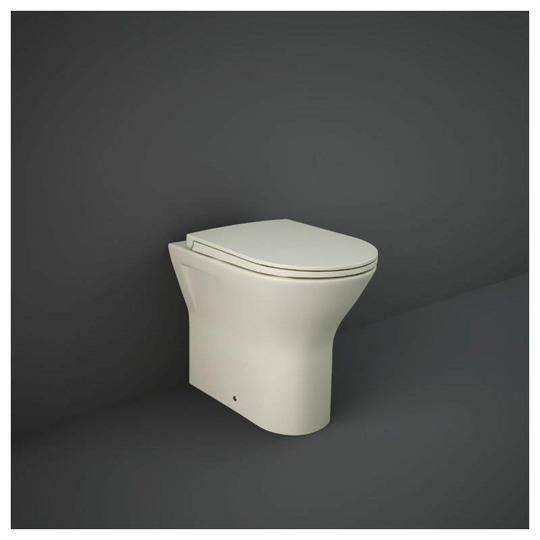 Rak Ceramics - rak Feeling Rimless Back to Wall Toilet with Soft Close Seat - Matt Greige