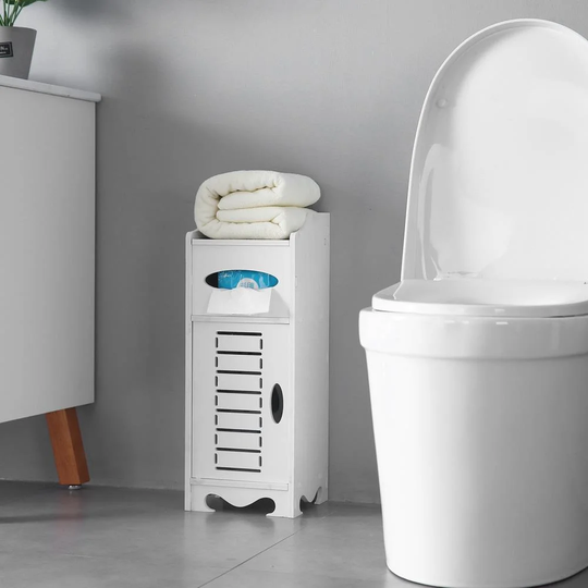Elbum 22.86Cm W x 60.96Cm H x 5.08Cm D Free-Standing Bathroom Cabinet