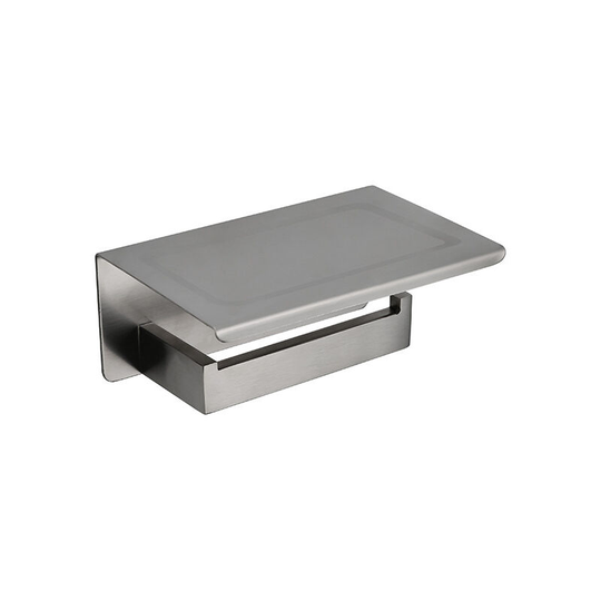 Toilet paper holder for bathroom, stainless steel, undrilled toilet paper holder-silver brushed steel