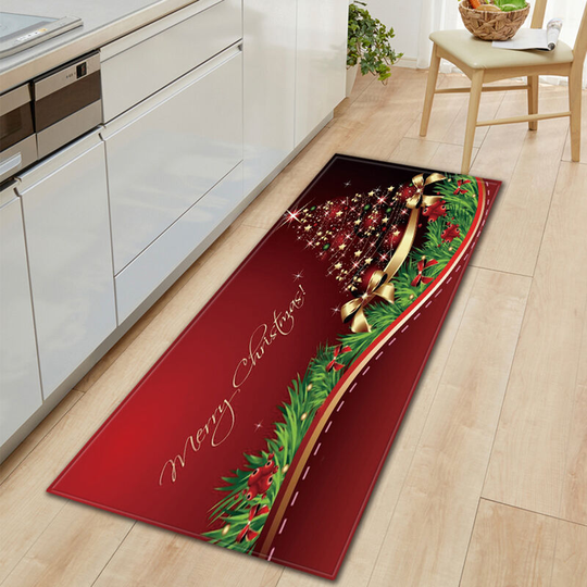 Christmas Style Non-slip Carpet Home Decoration Living Room Kitchen Bedroom Rug Door Sofa Bathroom Mat Christmas Doormat, s & Style 5 - s & Style 5