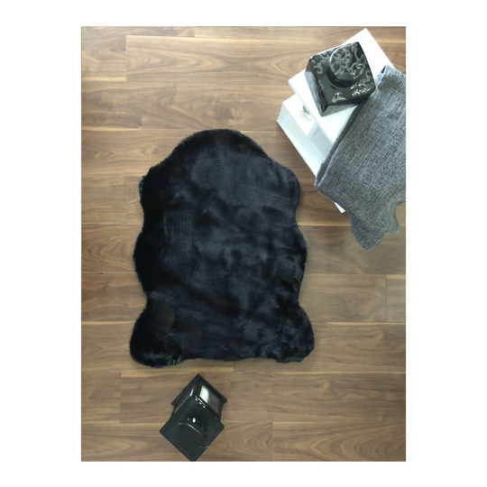 Overbrook Power Loom Black Rug